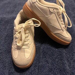 Reebok White and Tan Sneakers